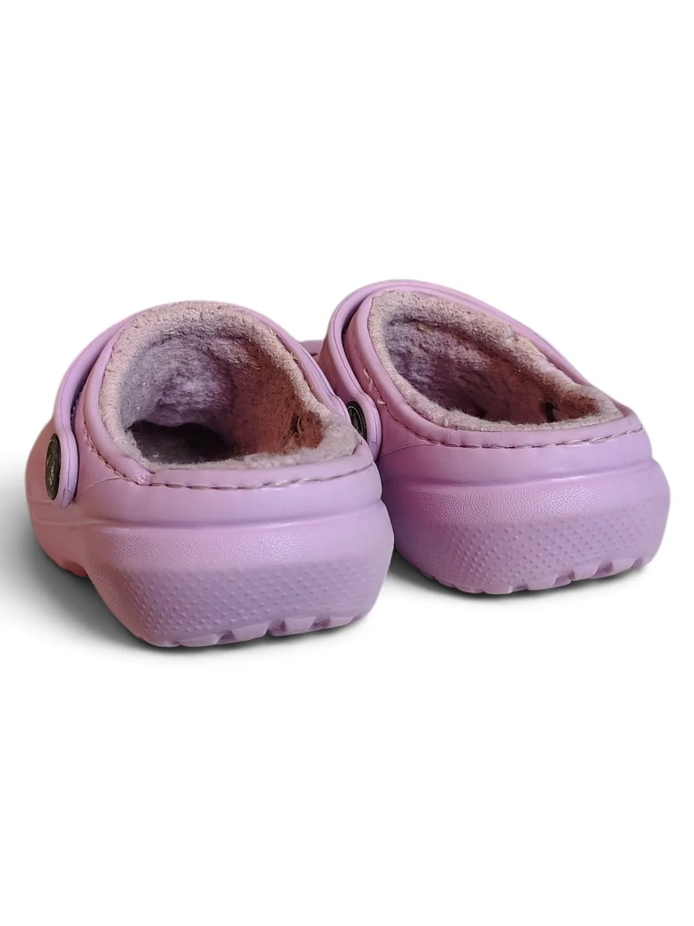 Crocs Kids Classic Lined Clog Lavender Purple Fur Lined Slip On Shoes Size C7